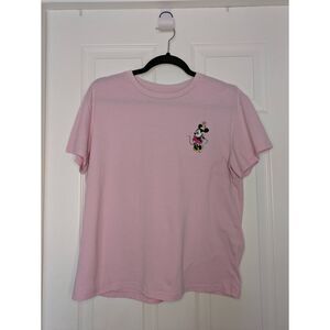 Disney Embroidered Minnie Mouse Tee-M